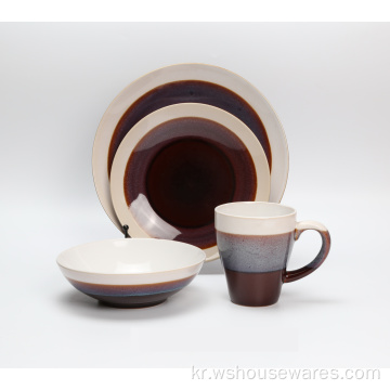 현대 인기있는 세라믹 식기류는 Pocelain Stoneware를 설정합니다